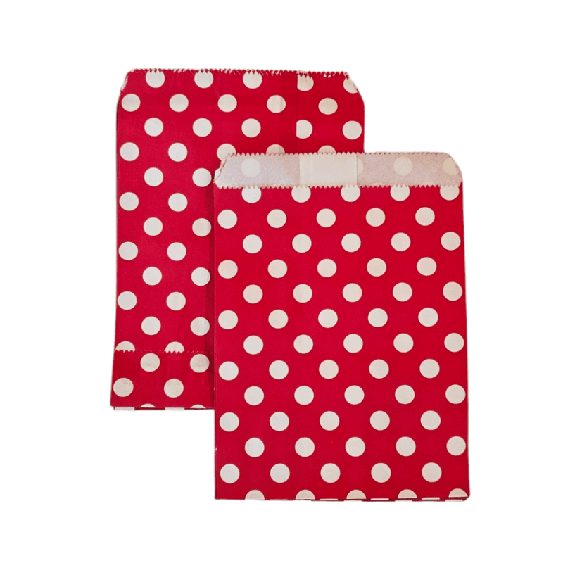 Store Papirposer -Rød Polkadot