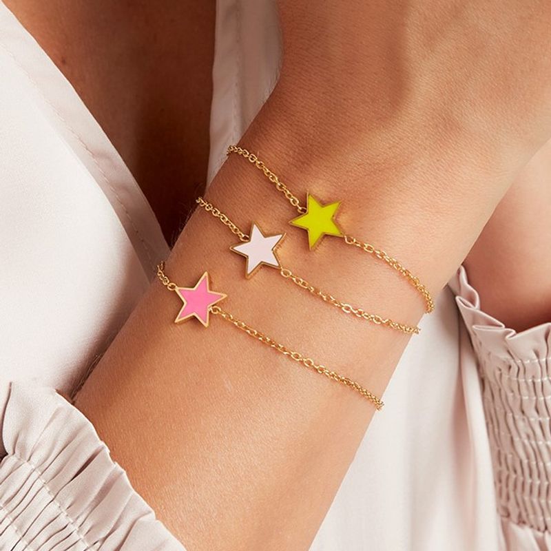 Rosa Stjerne armbånd