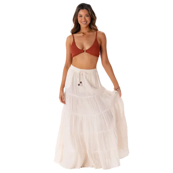 "Shipwrecked" Maxi Skirt - Cream