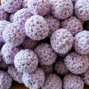 Hovedbilde Heklede Perleballer- 10 stk Lilla