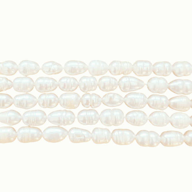 Hovedbilde Ferskvannsperler ca 42-45 stk Rice Linen