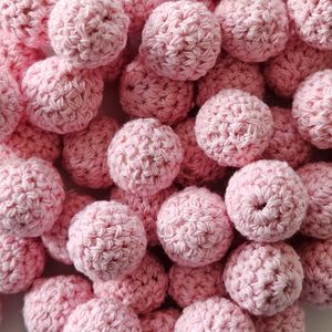 Hovedbilde Heklede Perleballer- 10 stk Rosa