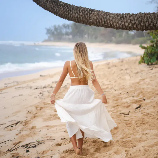 "Shipwrecked" Maxi Skirt - White