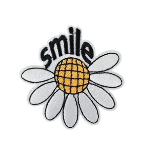 Hovedbilde "Smile" strykemerke - Hvit Blomst