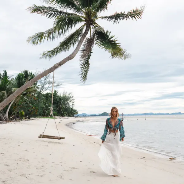 "Shipwrecked" Maxi Skirt - Cream