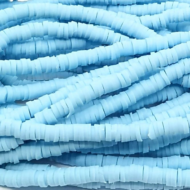 Hovedbilde 4 mm Katsuki clay beads -Pastell Light Blue