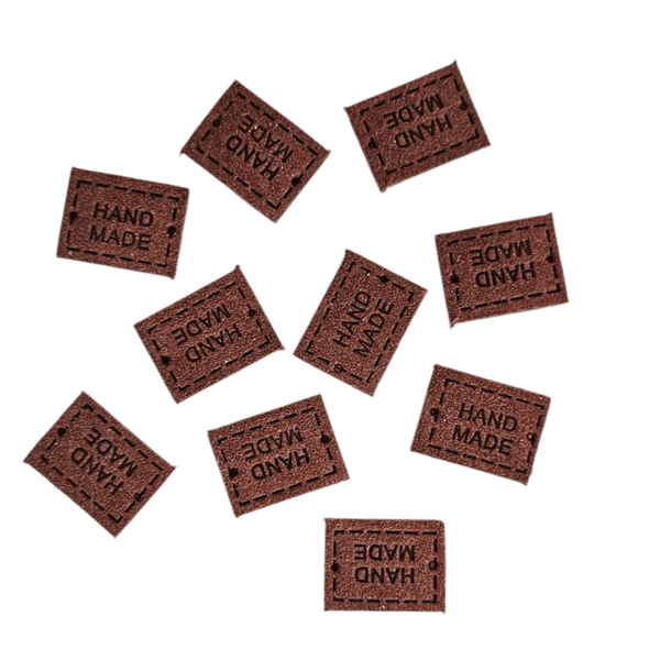 Merkelapper i Microfiber "Handmade" -10 pk