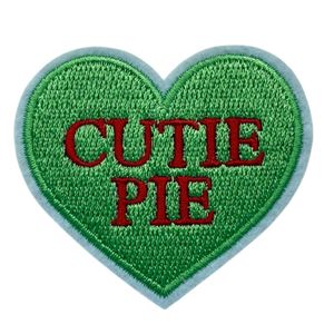 Hovedbilde Lovehearts "CUTIE PIE" strykemerke