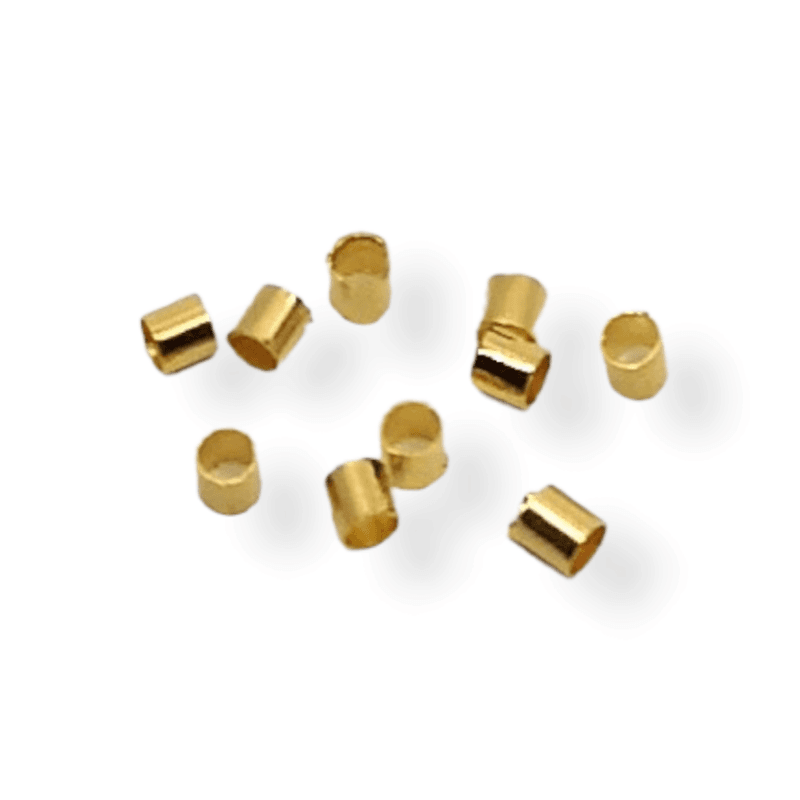 Crimp beads - Krympeperler, 3 mm Golden