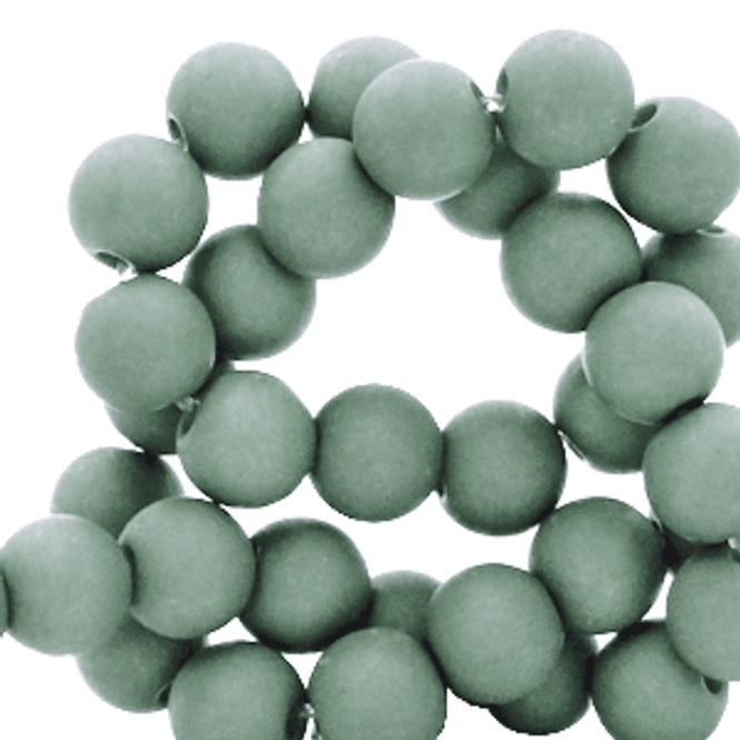 Hovedbilde Acryl perler 6mm Dark Sea  Green