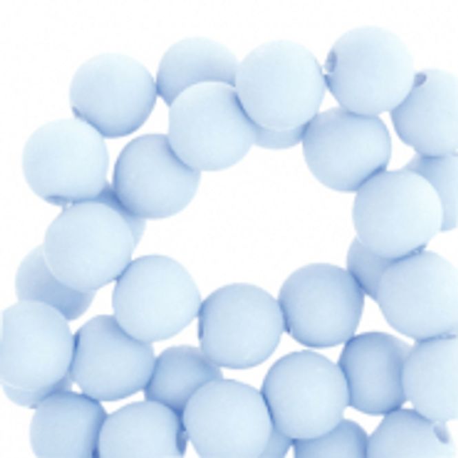 Hovedbilde Acryl perler 6mm Matt Light Blue