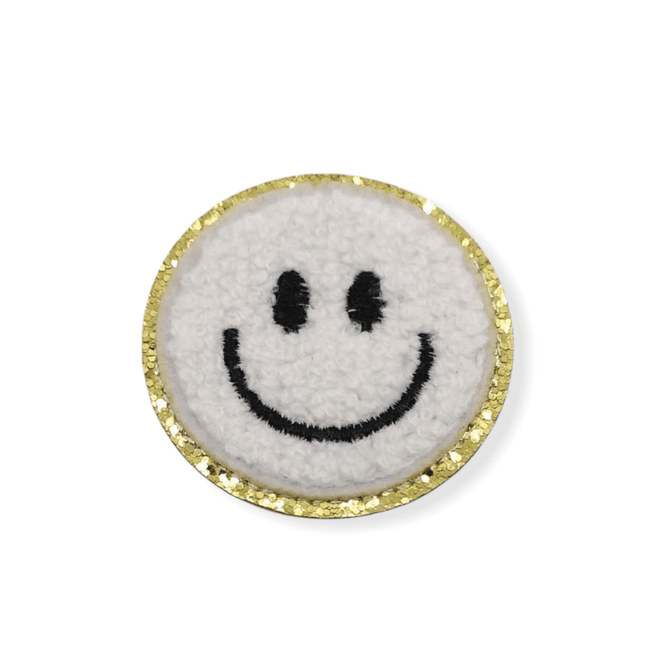 Hovedbilde Chenille Patches -Smiley- Hvit